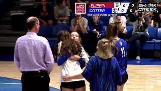 Flippin at Cotter Senior Night 101019 Sr Girls Volleyball [upl. by Fulks]