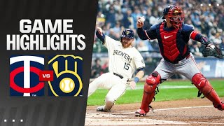 Twins vs Brewers Game Highlights 4224  MLB Highlights [upl. by Farica]