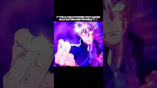 quotThe Ultimate Power That Makes Gojo Satoru Unstoppablequot😈 gojo sukuna anime jujutsukaisen amv [upl. by Lirbij]