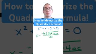 The Best Way to Memorize the Quadratic Formula [upl. by Araas]