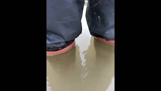 aigle boots deep in water [upl. by Hiamerej]