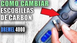 Cómo cambiar las Escobillas de carbón Dremel 4000  multiherramientas rotativas [upl. by Ahsiemat]