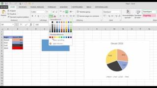 Excel hoe bepaal je zelf de kleuren van een taartdiagram mbv VBA [upl. by Kcorb]