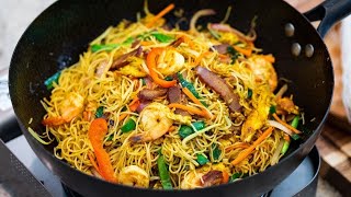 BETTER THAN TAKEOUT  Singapore Noodles Recipe [upl. by Alleuol]