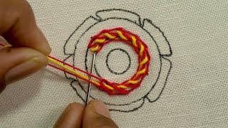 Blooming Beauty Hand Embroidery Flower Tutorial for Beginners  DIY Stitching [upl. by Anilas917]