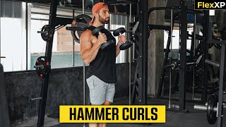 Standing Hammer Curl Form amp Tutorial Guide 30 Seconds  FlexXP [upl. by Myrtia878]