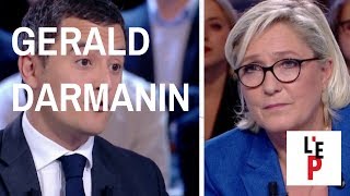 LEmission politique avec Marine Le Pen – débat avec Gérald Darmanin  le 19 octobre 2017 France 2 [upl. by Ahsetra]