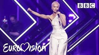 SuRie carries on after stage invasion  quotStormquot Live  United Kingdom  Eurovision Song Contest 2018 [upl. by Meakem]