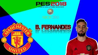 Cópia de Base Bruno Fernandes Manchester United Pes 2018 Xbox 360 [upl. by Linnette511]