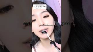 PIGMENTED black lip gloss 🖤 makeup goth anime [upl. by Chelsy469]