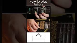 How to play a pulloff on guitar guitar pulloffs guitarlesson guitar guitartechnique [upl. by Ester]