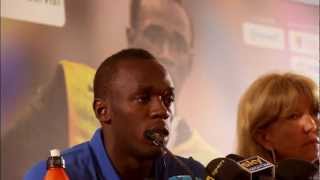 Usain Bolt  quotIm Definitely Faster Than Yohan Blakequot [upl. by Nosreg]