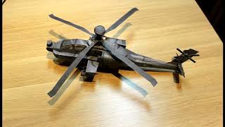 Apache Longbow AH 64D PAPER CRAFT  link in Description [upl. by Haizek659]