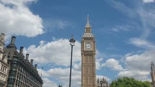 Big Ben chimes on a sunny day in London [upl. by Carrick]