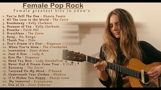 Female Pop Rock  Greatest Hits of 90s and 2000s  Music ndBox [upl. by Arabeila415]