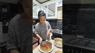 Cooking Flan Cake ❤️ graciouskim foodie flancake [upl. by Asir]