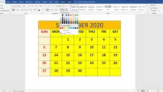 calendar in MS Word  insert table  Easy Learning with Sakshi Agarwal [upl. by Marquardt]