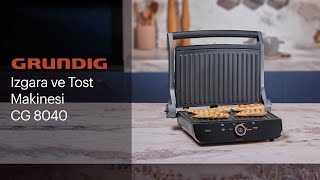 GRUNDIG  Izgara ve Tost Makinesi CG 8040 [upl. by Ardried]