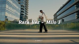 Rara vez  Milo J Letra [upl. by Ateinotna]