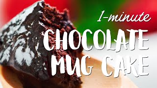 1MINUTE Chocolate Mug Cake Recipe [upl. by Annaet]