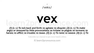 How to pronounce Vex  English pronunciation [upl. by Estrin]