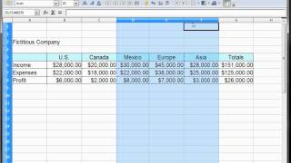 3  LibreOfficeCalc OpenOfficeCalc Excel Tutorial  Formatting the Fictitous Company [upl. by Vanny]