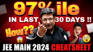 97ile in the Last Days HOW 🚨 CHEAT SHEET SERIES for JEE Main 2024 🚀 [upl. by Nareht578]