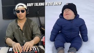 BABY TALKING IN THE SNOW [upl. by Shulem821]