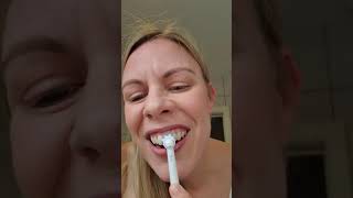 Electric toothbrushing with toothpaste [upl. by Jedthus638]