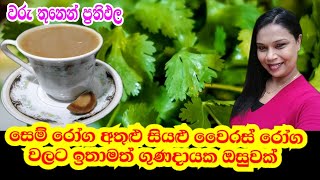 වෛරස් රෝග වලට ඉතාමත් ගුණදායක කොත්තමල්ලිකසාය  IWUM PIHUM KALAWA [upl. by Agathy]