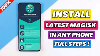 Install MAGISK LATEST VERSION In 2024  How To Root Any Android Phone  Root Android Without PC [upl. by Ydurt]