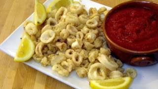 How to Make Crispy Fried Calamari Recipe by Laura Vitale Episode 48 [upl. by Bandler789]