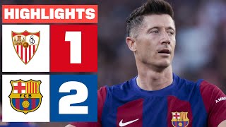 SEVILLA FC 1  2 FC BARCELONA  RESUMEN LALIGA EA SPORTS [upl. by Gibun898]