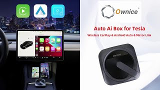 Ownice TBox wireless CarPlay Android Auto for Tesla Model 3YXS S3XY [upl. by Solohcin803]