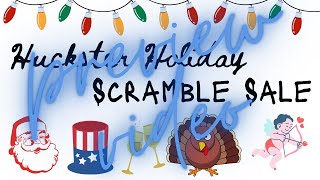 Vintage Holiday Sale  PREVIEW VIDEO  Huckster Holiday Scramble Sale [upl. by Odnanreh]