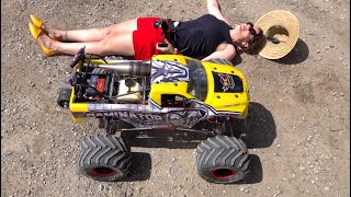 RCMAX 80cc SUPREME GAS ENGINE  RAMINATOR MONSTER TRUCK  PRIMAL RC  RC ADVENTURES [upl. by Shepard]