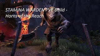 Stamina Warden PVE Build  Horns of the Reach [upl. by Camile]