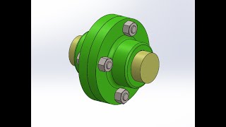 Flange Coupling Assembly Solid works by SAAD SHAHIN [upl. by Eseerehc]