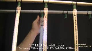 12quot LED Snowfall Tubes  Animated Blizzard Tubes  LED Christmas Lights [upl. by Ahtennek]