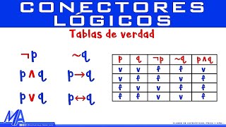 Conectores lógicos  Tablas de verdad [upl. by Nhguavad468]