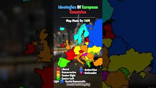 Ideologies Of European Countries europe shorts mapping edit [upl. by Zzahc204]