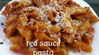 yummy red sauce cheeze pastapasta in red sauceindian style tomato pasta by pinkys kitchen [upl. by Wanonah]