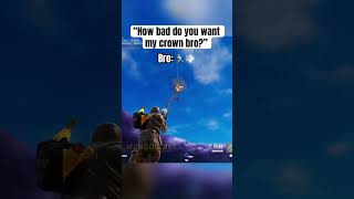 Bro was getting the crown at all costs 💀😭 Use code Mangoleaf in the item shop ❤️ fortniteshorts [upl. by Thorma]