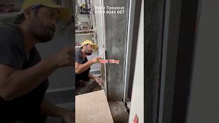 Tile Wall Cladding Around Elevator Door P375 shorts viral ConstructionDhaLahore [upl. by Nymassej]