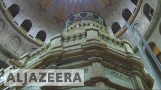 Jesus tomb in Jerusalem reopens after renovation [upl. by Alma]