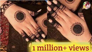 Simple Gol Tikki Mehndi Designs for handsEasy Arabic mehendi designBeginners Mehndi for back [upl. by Origra825]