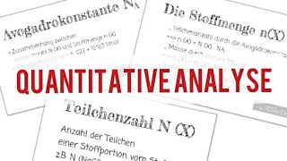 2 Chemie GRUNDWISSEN  Klasse 9  Quantitative Analyse Molare Masse Avogadrokonstante [upl. by Angrist295]