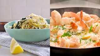 All about Lemon Sharing Two Lemon Inspired Dinner Recipes  Lemon Kale Spaghetti amp Shrimp Scampi [upl. by Dressler]