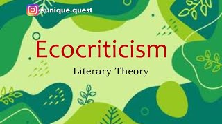 Understanding Ecocriticism Post Modern literary theory Explained in Tamil [upl. by Adnohrahs729]