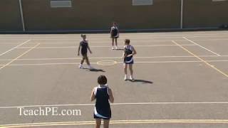 Netball  Attacking Movement  Double Lead [upl. by Aubine690]